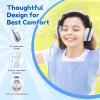 imageEarFun K2 Kids Bluetooth Headphones Kids Headphones with Volume Limited 40H Playtime Builtin Mic Stereo Sound Foldable OverEar Headphone for SchoolTraveliPadTablet BlueWhite