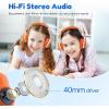 imageEarFun K2 Kids Bluetooth Headphones Kids Headphones with Volume Limited 40H Playtime Builtin Mic Stereo Sound Foldable OverEar Headphone for SchoolTraveliPadTablet BlueOrange