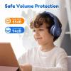 imageEarFun K2 Kids Bluetooth Headphones Kids Headphones with Volume Limited 40H Playtime Builtin Mic Stereo Sound Foldable OverEar Headphone for SchoolTraveliPadTablet BluePinkBlue