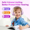 imageEarFun K2 Kids Bluetooth Headphones Kids Headphones with Volume Limited 40H Playtime Builtin Mic Stereo Sound Foldable OverEar Headphone for SchoolTraveliPadTablet BlueViolet