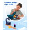 imageEarFun K2 Kids Bluetooth Headphones Kids Headphones with Volume Limited 40H Playtime Builtin Mic Stereo Sound Foldable OverEar Headphone for SchoolTraveliPadTablet BlueBlue