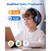 imageEarFun K2 Kids Bluetooth Headphones Kids Headphones with Volume Limited 40H Playtime Builtin Mic Stereo Sound Foldable OverEar Headphone for SchoolTraveliPadTablet BlueBlue