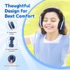 imageEarFun K2 Kids Bluetooth Headphones Kids Headphones with Volume Limited 40H Playtime Builtin Mic Stereo Sound Foldable OverEar Headphone for SchoolTraveliPadTablet BluePinkBlue