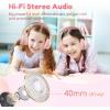 imageEarFun K2 Kids Bluetooth Headphones Kids Headphones with Volume Limited 40H Playtime Builtin Mic Stereo Sound Foldable OverEar Headphone for SchoolTraveliPadTablet BluePink