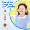 imageEarFun K2 Kids Bluetooth Headphones Kids Headphones with Volume Limited 40H Playtime Builtin Mic Stereo Sound Foldable OverEar Headphone for SchoolTraveliPadTablet BlueOrange