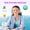 imageEarFun K3 Kids Headphones Over Ear Headphones for Kids Volume Limit HD Stereo Sound USBC Cable Comfortable Fit Foldable Wired Headphones for SchoolTravelBoysGirlsTabletiPad BlueViolet