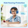 imageEarFun K3 Kids Headphones Over Ear Headphones for Kids Volume Limit HD Stereo Sound USBC Cable Comfortable Fit Foldable Wired Headphones for SchoolTravelBoysGirlsTabletiPad BlueBlue