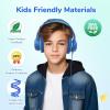 imageEarFun K3 Kids Headphones Over Ear Headphones for Kids Volume Limit HD Stereo Sound USBC Cable Comfortable Fit Foldable Wired Headphones for SchoolTravelBoysGirlsTabletiPad BlueBlue