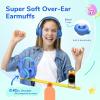 imageEarFun K3 Kids Headphones Over Ear Headphones for Kids Volume Limit HD Stereo Sound USBC Cable Comfortable Fit Foldable Wired Headphones for SchoolTravelBoysGirlsTabletiPad BlueBlue