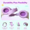 imageEarFun K3 Kids Headphones Over Ear Headphones for Kids Volume Limit HD Stereo Sound USBC Cable Comfortable Fit Foldable Wired Headphones for SchoolTravelBoysGirlsTabletiPad BlueViolet
