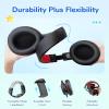 imageEarFun K3 Kids Headphones Over Ear Headphones for Kids Volume Limit HD Stereo Sound USBC Cable Comfortable Fit Foldable Wired Headphones for SchoolTravelBoysGirlsTabletiPad BlueBlack