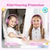 imageEarFun K3 Kids Headphones Over Ear Headphones for Kids Volume Limit HD Stereo Sound USBC Cable Comfortable Fit Foldable Wired Headphones for SchoolTravelBoysGirlsTabletiPad BluePink