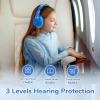 imageEarFun K4 Kids Bluetooth Headphones Wireless Headphones with LED Lights 748594dBA Volume Limited Builtin Mic 90H Playtime Bluetooth 54 Over Ear Headphone for iPadTabletPCSchoolBlue