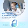imageEarFun K4 Kids Bluetooth Headphones Wireless Headphones with LED Lights 748594dBA Volume Limited Builtin Mic 90H Playtime Bluetooth 54 Over Ear Headphone for iPadTabletPCSchoolGreen