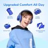 imageEarFun K4 Kids Bluetooth Headphones Wireless Headphones with LED Lights 748594dBA Volume Limited Builtin Mic 90H Playtime Bluetooth 54 Over Ear Headphone for iPadTabletPCSchoolBlue