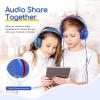 imageEarFun Kids Headphones Wired with Microphone 8594dB Volume Limit Headphones for Kids Portable Wired Headphone with Shareport Stereo Sound Foldable Headset for SchoolTabletiPadKindle Black RedNavy Red