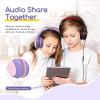 imageEarFun Kids Headphones Wired with Microphone 8594dB Volume Limit Headphones for Kids Portable Wired Headphone with Shareport Stereo Sound Foldable Headset for SchoolTabletiPadKindle Black RedViolet Pink