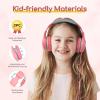 imageEarFun Kids Headphones Wired with Microphone 8594dB Volume Limit Headphones for Kids Portable Wired Headphone with Shareport Stereo Sound Foldable Headset for SchoolTabletiPadKindle Black RedPink Blue