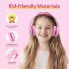 imageEarFun Kids Headphones Wired with Microphone 8594dB Volume Limit Headphones for Kids Portable Wired Headphone with Shareport Stereo Sound Foldable Headset for SchoolTabletiPadKindle Black RedFuscia Pink