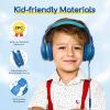 imageEarFun Kids Headphones Wired with Microphone 8594dB Volume Limit Headphones for Kids Portable Wired Headphone with Shareport Stereo Sound Foldable Headset for SchoolTabletiPadKindle Black RedBlue Green