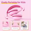 imageEarFun Kids Headphones Wired with Microphone 8594dB Volume Limit Headphones for Kids Portable Wired Headphone with Shareport Stereo Sound Foldable Headset for SchoolTabletiPadKindle Black RedFuscia Pink