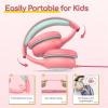 imageEarFun Kids Headphones Wired with Microphone 8594dB Volume Limit Headphones for Kids Portable Wired Headphone with Shareport Stereo Sound Foldable Headset for SchoolTabletiPadKindle Black RedPink Blue