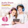 imageEarFun Kids Headphones Wired with Microphone 8594dB Volume Limit Headphones for Kids Portable Wired Headphone with Shareport Stereo Sound Foldable Headset for SchoolTabletiPadKindle Black RedFuscia Pink