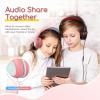 imageEarFun Kids Headphones Wired with Microphone 8594dB Volume Limit Headphones for Kids Portable Wired Headphone with Shareport Stereo Sound Foldable Headset for SchoolTabletiPadKindle Black RedBlueBlackPink