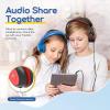 imageEarFun Kids Headphones Wired with Microphone 8594dB Volume Limit Headphones for Kids Portable Wired Headphone with Shareport Stereo Sound Foldable Headset for SchoolTabletiPadKindle Black RedBlueBlack
