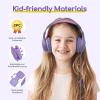 imageEarFun Kids Headphones Wired with Microphone 8594dB Volume Limit Headphones for Kids Portable Wired Headphone with Shareport Stereo Sound Foldable Headset for SchoolTabletiPadKindle Black RedViolet Pink