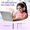 imageEarFun Kids Headphones Wired with Microphone 8594dB Volume Limit Headphones for Kids Portable Wired Headphone with Shareport Stereo Sound Foldable Headset for SchoolTabletiPadKindle Black RedViolet Pink