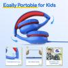 imageEarFun Kids Headphones Wired with Microphone 8594dB Volume Limit Headphones for Kids Portable Wired Headphone with Shareport Stereo Sound Foldable Headset for SchoolTabletiPadKindle Black RedNavy Red