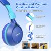 imageEarFun S1 Kids Headphones Foldable Wired Headphones for Kids 85dB Volume Limit Stereo Sound Adjustable Headband Portable Lightweight OnEar Headphone for SchoolTravelBoysGirlsPCTabletBlue