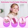imageEarFun S1 Kids Headphones Foldable Wired Headphones for Kids 85dB Volume Limit Stereo Sound Adjustable Headband Portable Lightweight OnEar Headphone for SchoolTravelBoysGirlsPCTabletPink