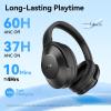 imageEarFun Wave Life Hybrid Active Noise Cancelling Headphones Wireless Over Ear Bluetooth 54 Headphones 4 Mics AI Clear Call Deep Bass 60H Playtime Comfortable Fit Custom EQ Multipoint Connection