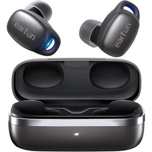 imageEarFun Free Pro 2 Wireless Earbuds Hybrid Active Noise Cancelling Earbuds Bluetooth 52 Earbud with 6 Mics Stereo Sound Deep Bass inEar Headphones Earphones Game Mode Wireless Charging Black