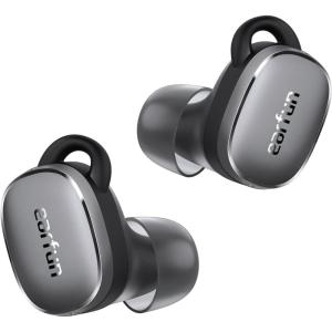 imageEarFun Free Pro 3 Noise Cancelling Wireless Earbuds HiRes Sound Snapdragon Sound with Qualcomm aptX Adaptive 6 Mics ENC Bluetooth 53 Earbuds Multipoint Connection Custom App Wireless ChargeBrown Black