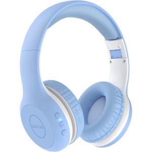 imageEarFun K2 Kids Bluetooth Headphones Kids Headphones with Volume Limited 40H Playtime Builtin Mic Stereo Sound Foldable OverEar Headphone for SchoolTraveliPadTablet BlueSky Blue