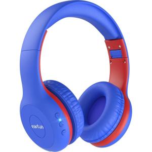 imageEarFun K2 Kids Bluetooth Headphones Kids Headphones with Volume Limited 40H Playtime Builtin Mic Stereo Sound Foldable OverEar Headphone for SchoolTraveliPadTablet BlueNavy Blue