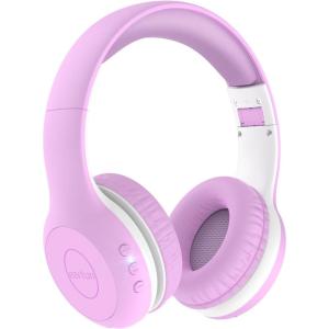 imageEarFun K2 Kids Bluetooth Headphones Kids Headphones with Volume Limited 40H Playtime Builtin Mic Stereo Sound Foldable OverEar Headphone for SchoolTraveliPadTablet BlueViolet